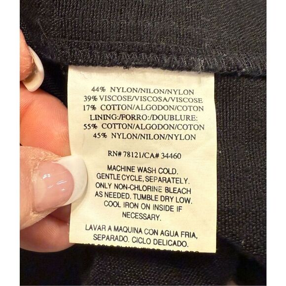 Eileen Fisher Full Zip Jacket Black Stand Up Collar Sz. M Packable Lightweight - Picture 9 of 10